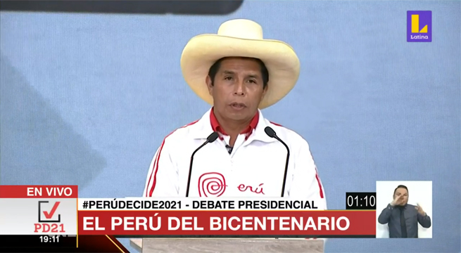 Debate presidencial 2021: Las primeras palabras de Pedro Castillo