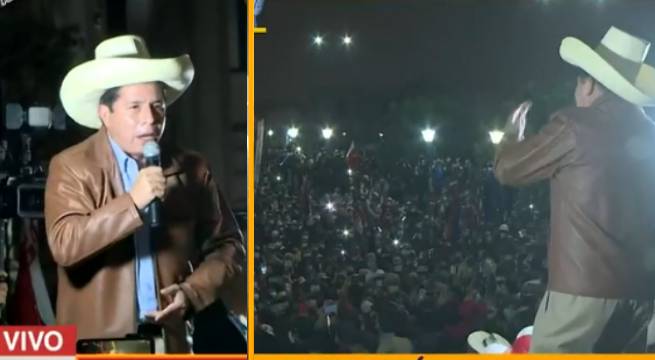 Pedro Castillo saludó a las Fuerzas Armadas por mantenerse al margen de la situación política