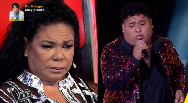 Eva Ayllón se emocionó al escuchar la presentación de Luis Alberto Quesquén