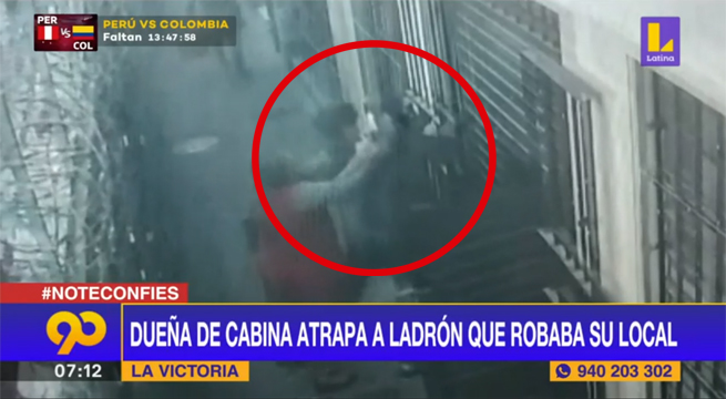 Mujer llegó para abrir sus cabinas de internet y encontró a dos ladrones dentro de su local