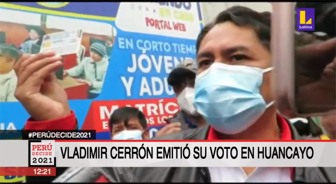 Vladimir Cerrón: “Esperamos que se respete la voluntad popular”
