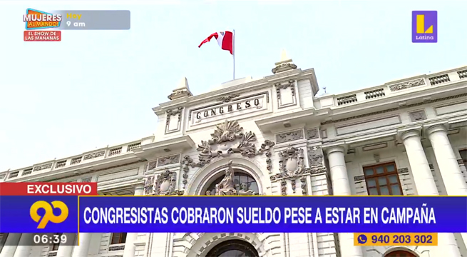 Congresistas cobraron sueldo pese a estar en campaña