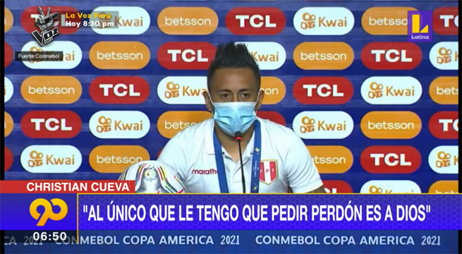 Christian Cueva: “Yo al único que le tengo que pedir perdón es a Dios”