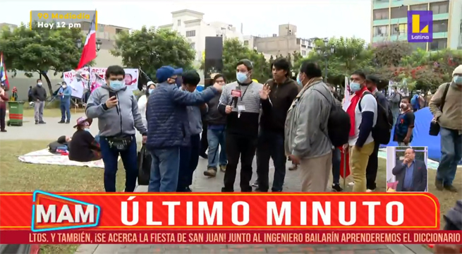 Reportero de Mujeres al Mando fue retirado por seguidores de Perú Libre
