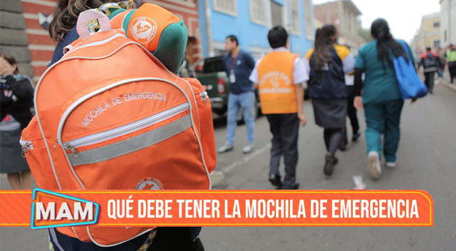 ¿Qué debe tener la mochila de emergencia en caso de sismo?
