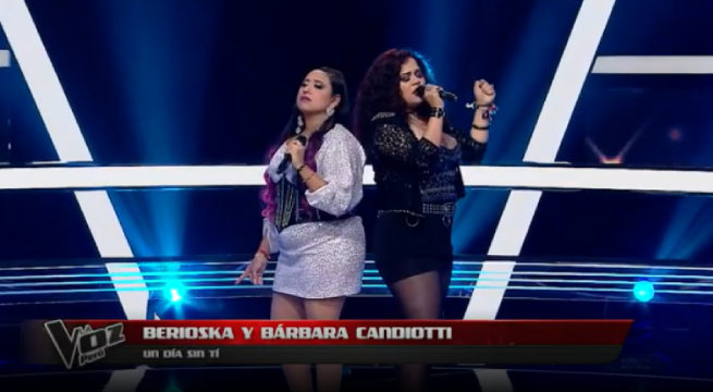 Bárbara Candiotti y Berioska cantaron “Un día sin ti” en la primera batalla de la noche