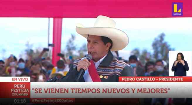 Pedro Castillo: “Se vienen tiempos nuevos y mejores”