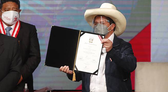 Presidente Pedro Castillo tomará juramento a su gabinete ministerial este miércoles