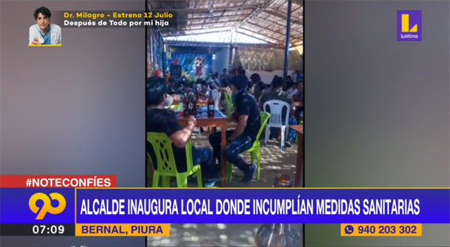 Alcalde inaugura local donde incumplían medidas sanitarias