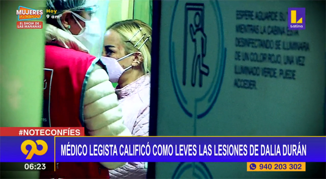 Médico legista calificó como leves las lesiones de Dalia Durán
