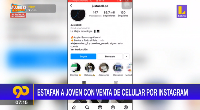 Estafan a joven con venta de celular por Instagram
