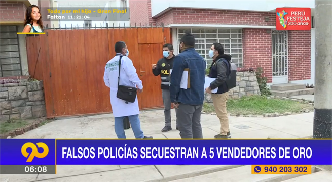 Falsos policías secuestran a 5 vendedores de oro