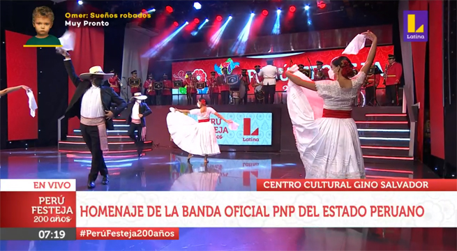 Banda oficial de la PNP rinde homenaje a la patria por el bicentenario