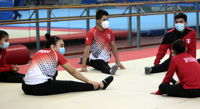 Seleccionados de gimnasia se preparan en la VIDENA tras lograr clasificación histórica a Cali 2021