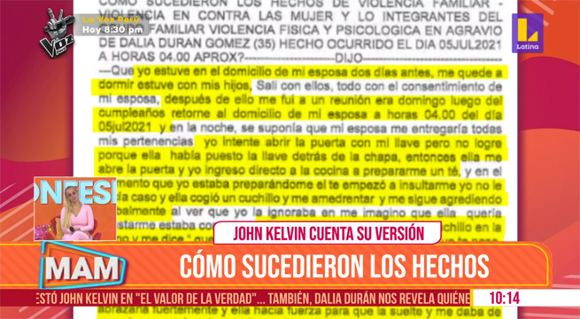 John Kelvin contó su versión de cómo sucedieron los hechos