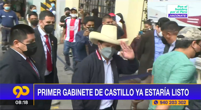 Primer gabinete ministerial de Pedro Castillo ya estaría listo