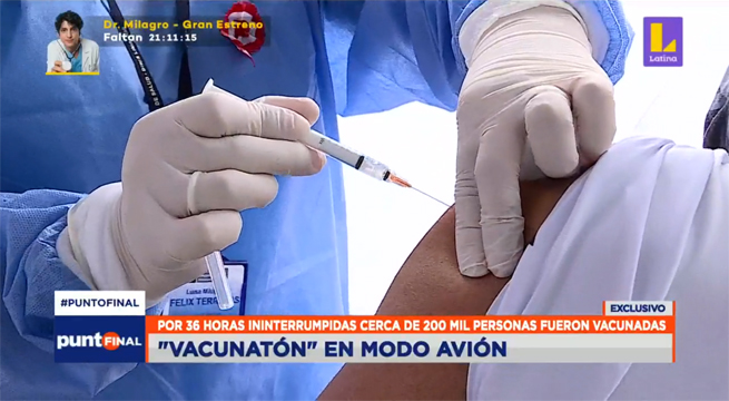 Cerca de 200 mil personas fueron vacunadas en el primer Vacunatón