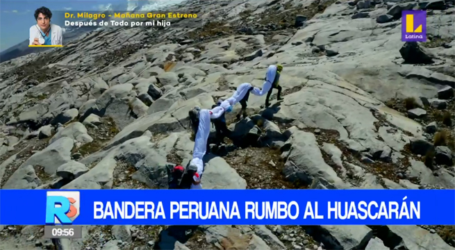 La bandera peruana ya se encuentra rumbo al Huascarán