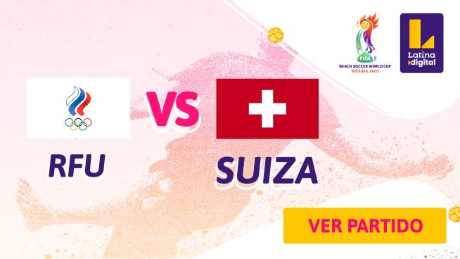 Federación Rusa vs. Suiza por la Copa Mundial de Beach Soccer de la FIFA Rusia 2021