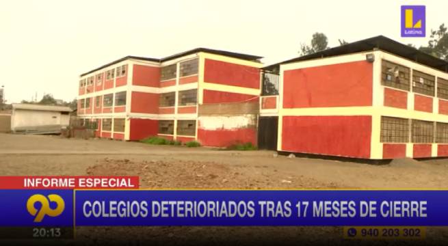 Colegios deteriorados tras permanecer 17 meses cerrados