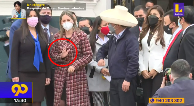 Presidenta del Congreso protagoniza incómodo momento ante el mandatario Pedro Castillo