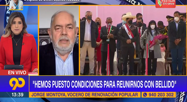 Montoya tras reunión con Castillo: Le pedimos el cambio de ministros y que no altere la Constitución