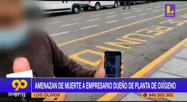 Extorsionadores amenazan de muerte a empresario dueño de una planta de oxígeno