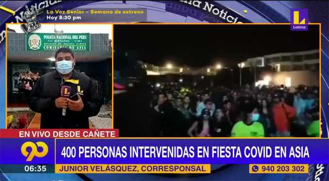 400 personas fueron intervenidas por participar de una ‘fiesta Covid’ en Asia