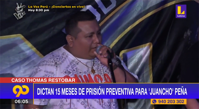 Dictan 15 meses de prisión preventiva para Juancho Peña por el caso Thomas Restobar
