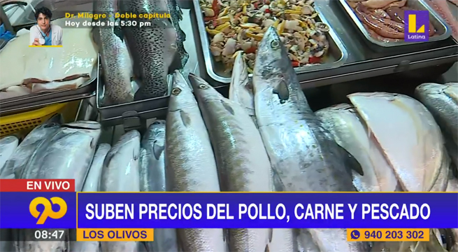 Suben los precios del pollo, carne y pescado