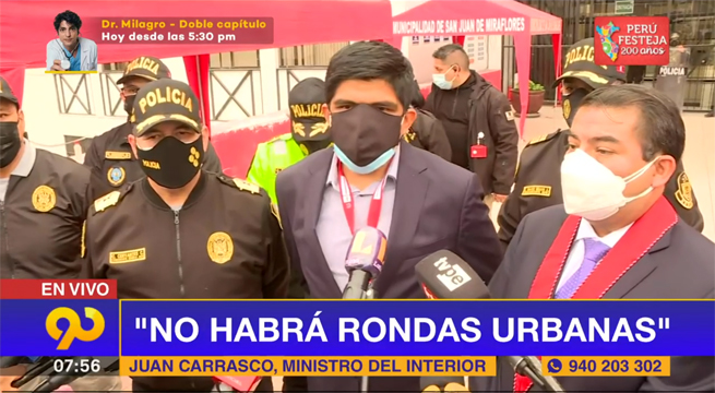 Ministro del Interior: “No habrá rondas urbanas”