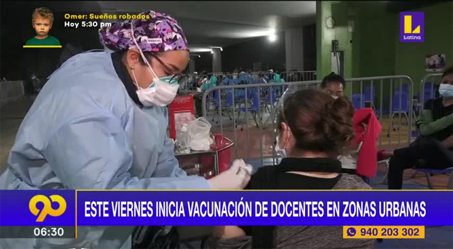 Este viernes se inicia la vacunación de docentes en zonas urbanas