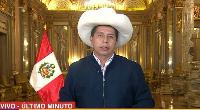 Presidente Pedro Castillo dio su primer Mensaje a la Nación