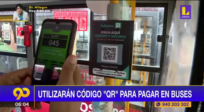 Pasajeros podrán utilizar código QR para pagar en buses
