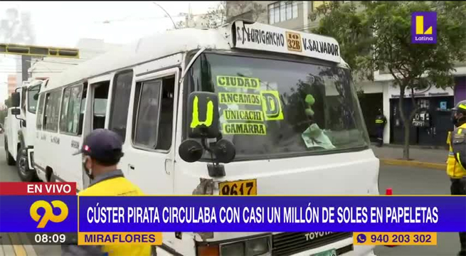 Cúster pirata circulaba con casi un millón de soles de deuda por papeletas