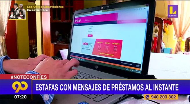 Delincuentes estafan con mensajes de préstamos al instante