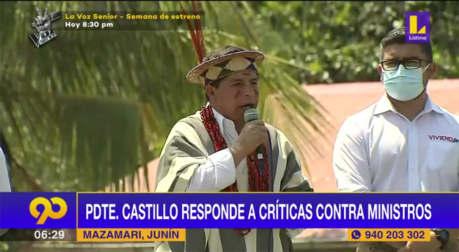 Pedro Castillo: “Quieren tumbarse a ministros para poner a sus aliados”
