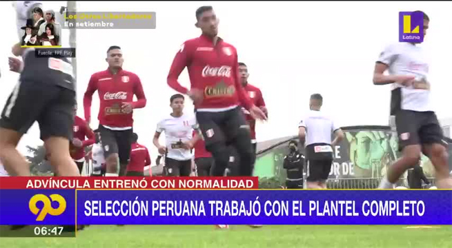 Selección peruana trabajó por primera vez con el plantel completo