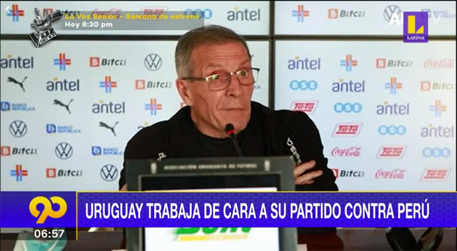 DT de Uruguay: “Perú es un equipo que hemos visto mucho y respetamos”