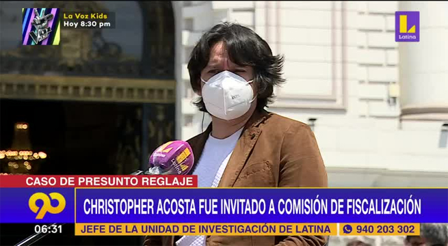Christopher Acosta fue invitado a comisión de fiscalización del Congreso
