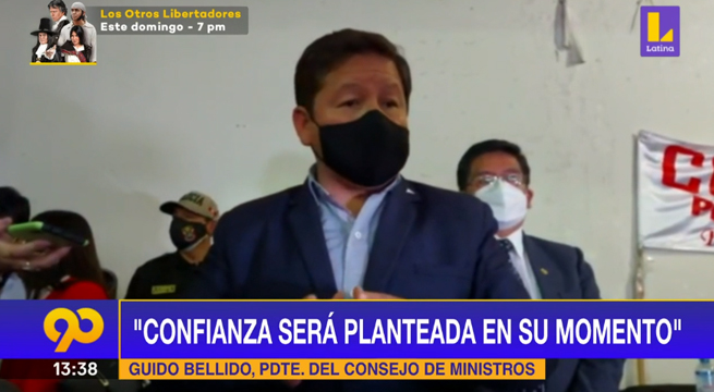 Guido Bellido: La cuestión de confianza será planteada en su momento