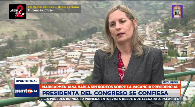 La presidenta del Congreso habla sin rodeos sobre la vacancia presidencial