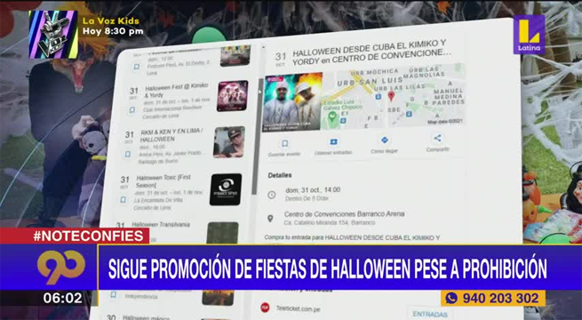 Siguen promocionando fiestas de Halloween pese a la prohibición del Gobierno