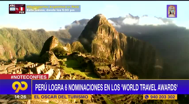 Perú logra 6 nominaciones en los World Travel Awards