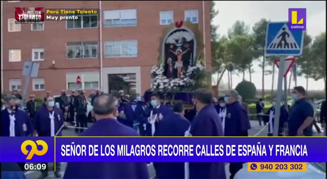 El Señor de los Milagros recorrió las calles de España y Francia