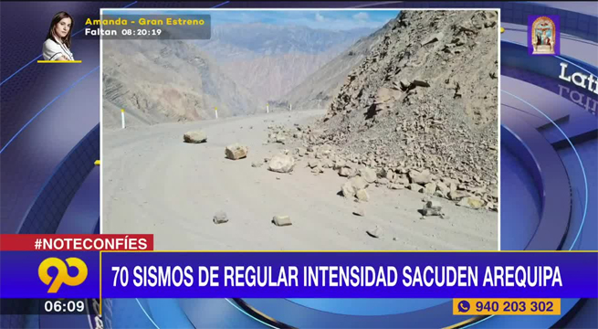 70 sismos de regular intensidad han sacudido Arequipa en los últimos días