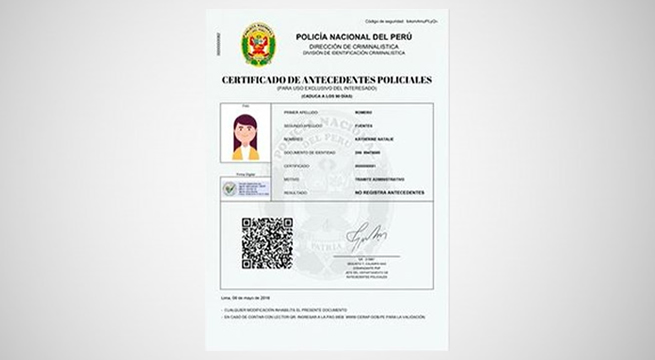 antecedentes policiales