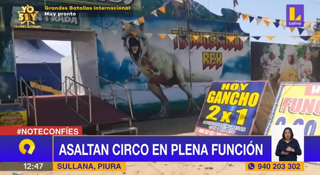 Piura: delincuentes asaltan circo en plena función