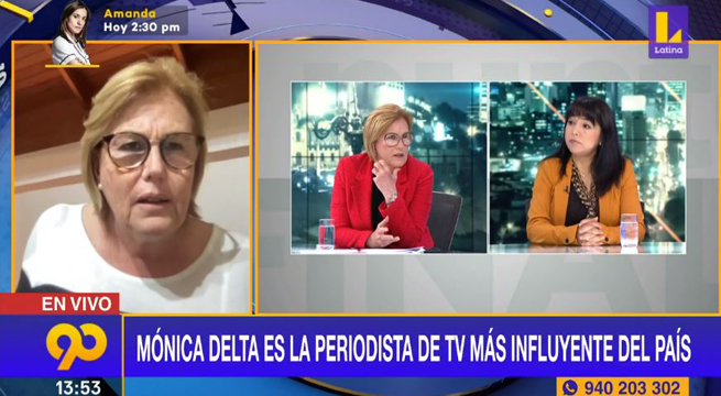 Monica Delta es la periodista de TV más influyente del país, según encuesta de Ipsos