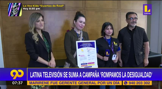 La pequeña Marirene se convirtió en gerente de Latina Televisión por un día